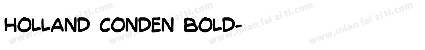 Holland Conden Bold字体转换